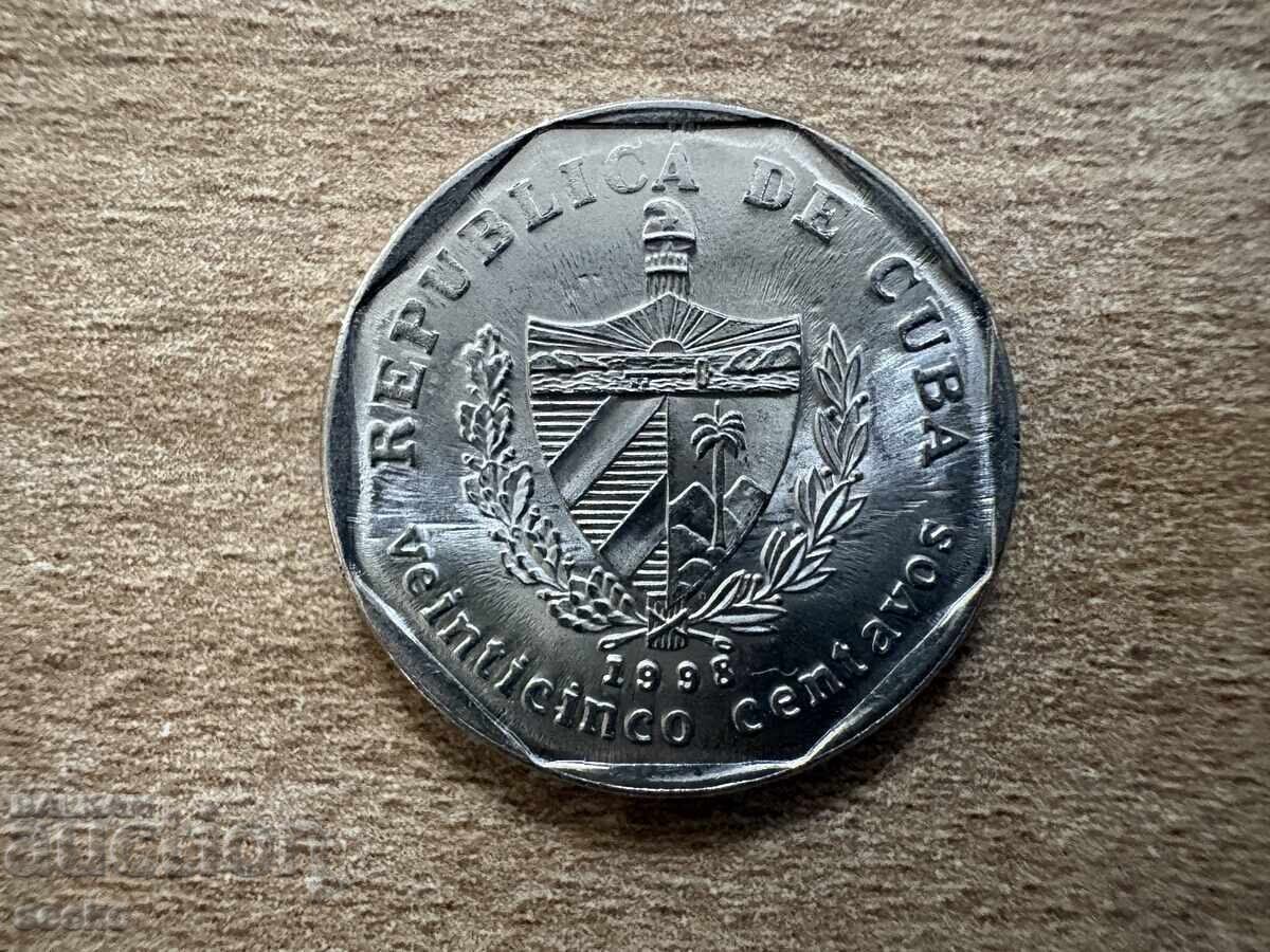 Cuba - 25 centavos (1998) cu preț € 0.20 | 0.39 BGN