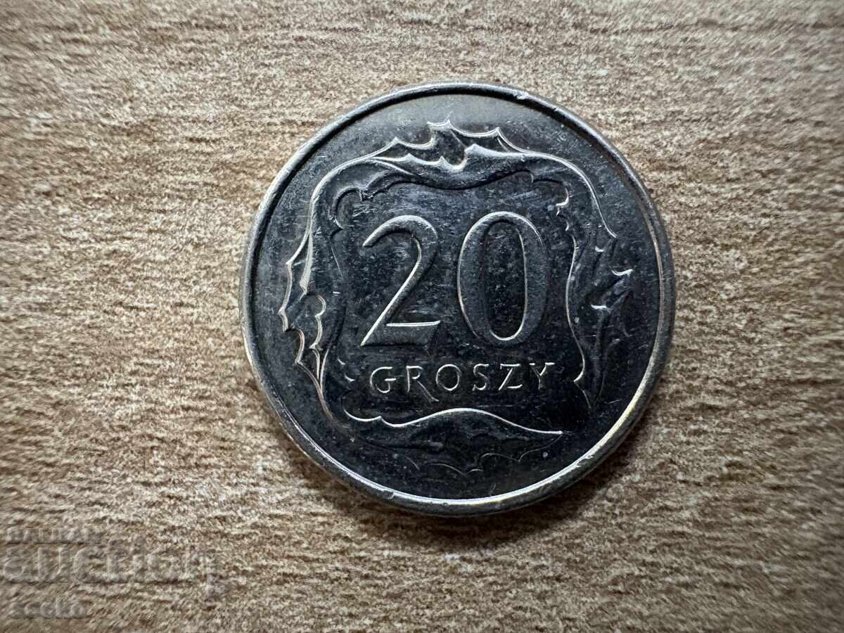 Polonia - 20 groszy (2019) - nemagnetică