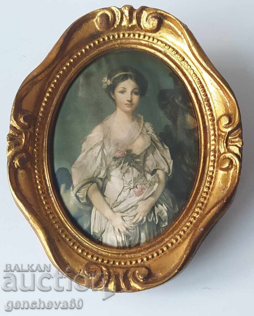 Goblen vintage din mătase „Ulciorul spart” - Greuze