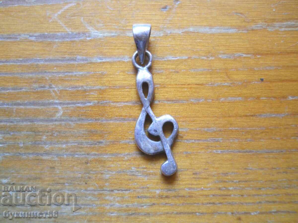 Ασημένιο μενταγιόν - μουσική νότα