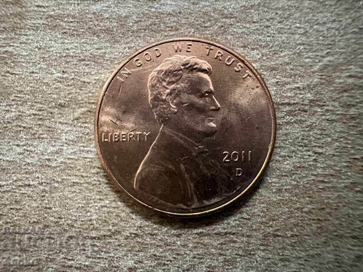 SUA - 1 cent (2011) - D cu preț € 0.10 | 0.20 BGN