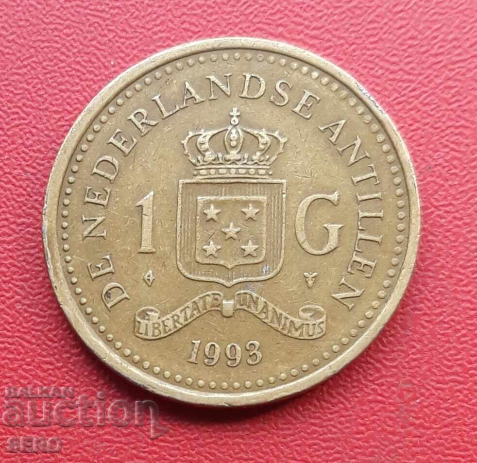 Нидерландски Антили-1 гулден 1993 Нидерландски Антили-1 гулден 1993