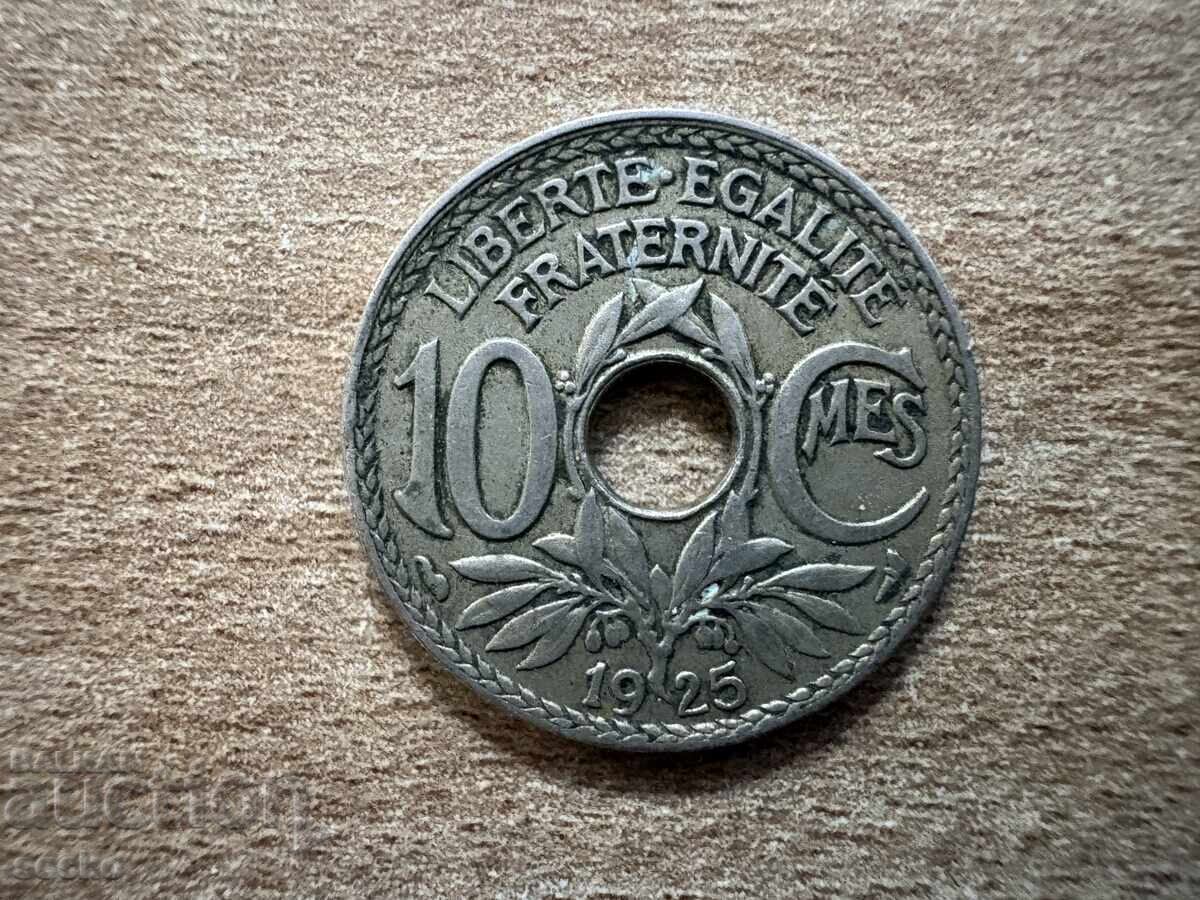 Franța - 10 centime (1925)
