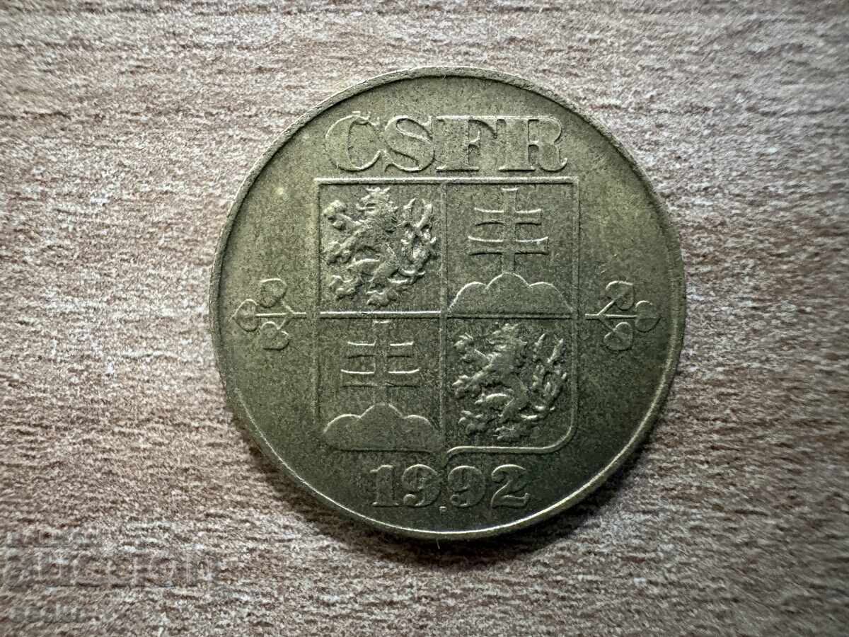 Cehoslovacia - 1 coroană (1992) cu preț € 0.25 | 0.49 BGN