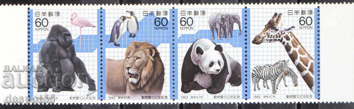 1982. Japonia. Centenarul Grădinii Zoologice Ueno. Strip
