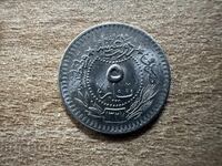 Турция - 5 пари  (1909) - "Reshat" вдясно от туграта - '٥'