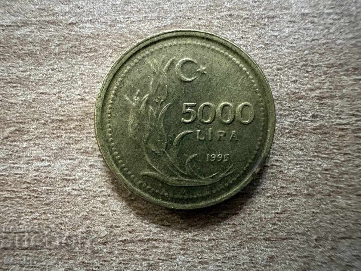 Turcia - 5000 lire (1995)