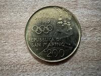 San Marino - 200 lire (1980) - Jocurile Olimpice de vară XXII
