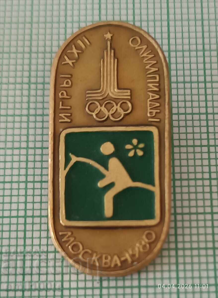 Значка- Олимпиадата Москва 1980  Конен спорт