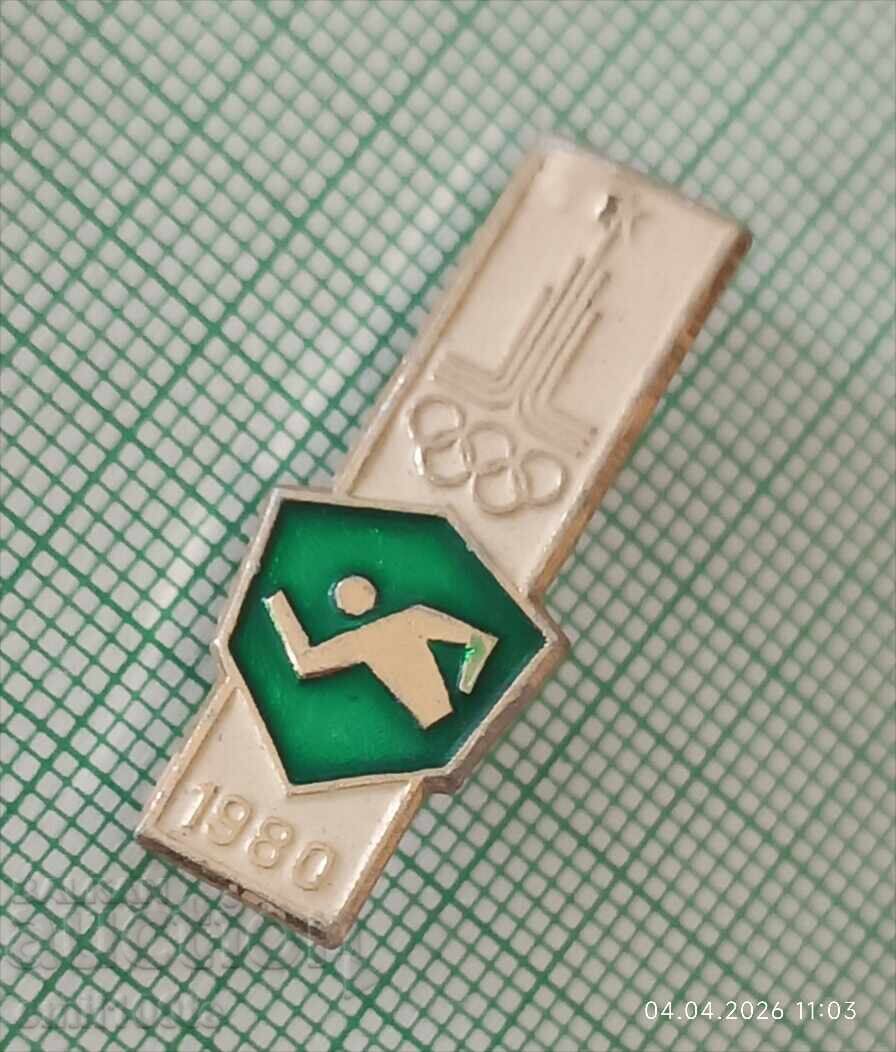 Insigna - Olimpiada Moscova 1980 Atletism cu preț € 1.00 | 1.96 BGN