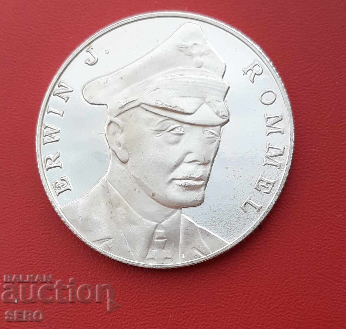 Μετάλλιο-Γερμανία-στρατηγός της Βέρμαχτ Έρβιν Ρόμελ 1891-1944 Μετάλλιο-Γερμανία-στρατηγός της Βέρμαχτ Έρβιν Ρόμελ 1891-1944