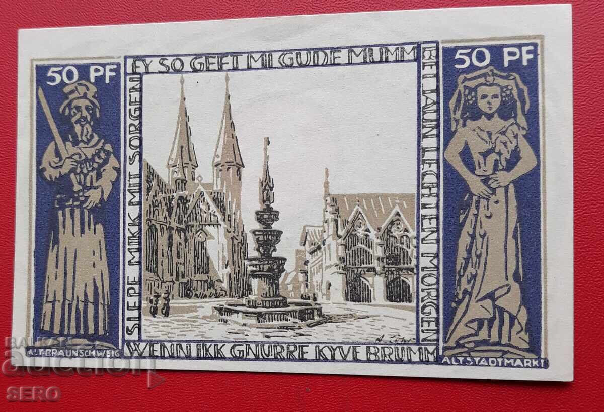 Τραπεζογραμμάτιο-Γερμανία-Braunschweig-50 Pfennig 1921 Τραπεζογραμμάτιο-Γερμανία-Braunschweig-50 Pfennig 1921