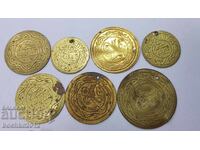 Pendanturi din perioada Renașterii naționale, monede pentru bijuterii, set de 7 bucăți
