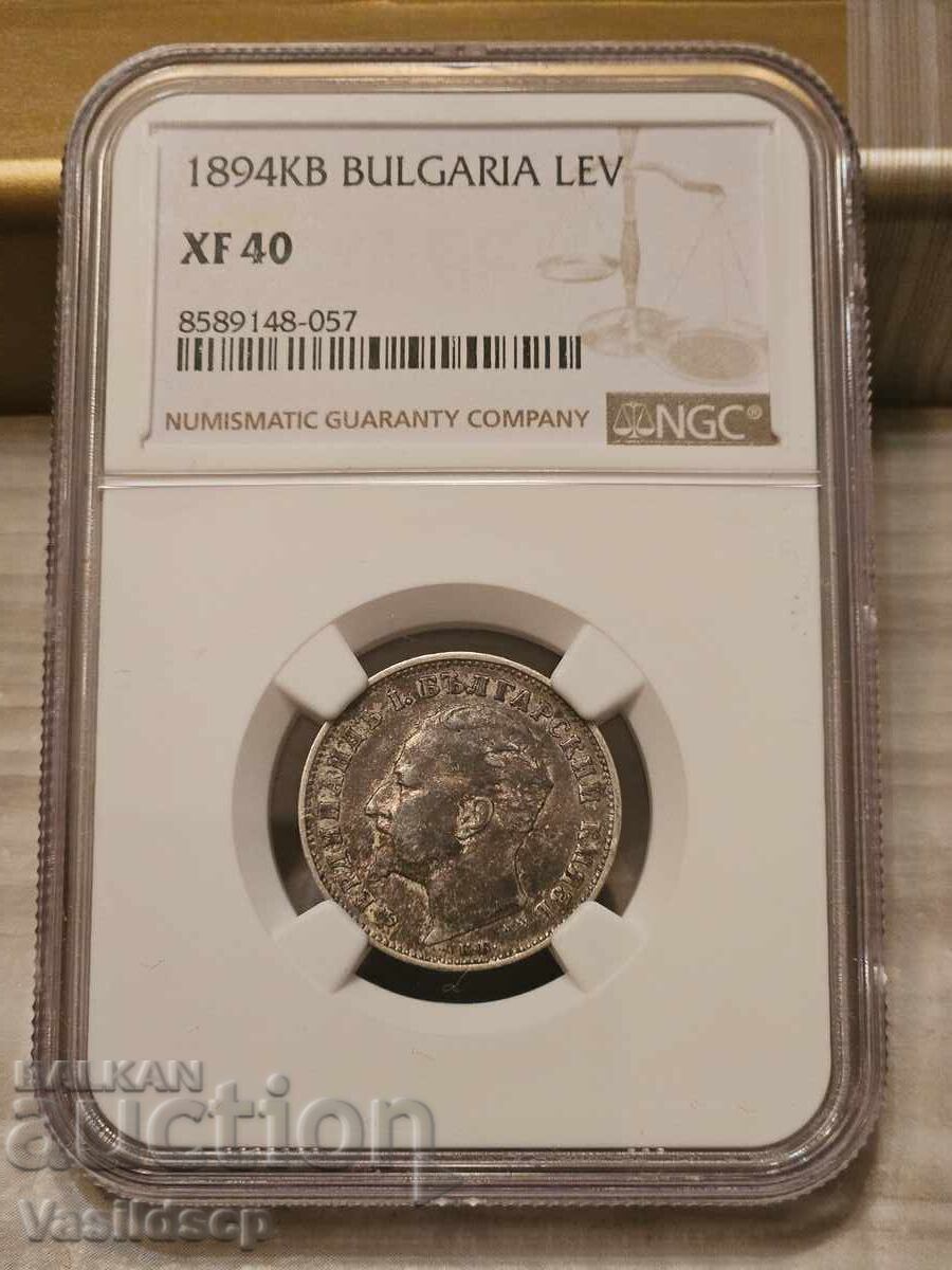 1 lev 1894 xf 40 ngc silver