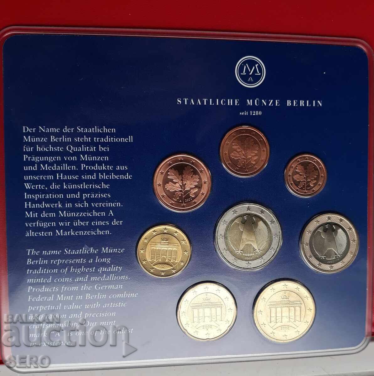 Германия-СЕТ 2002 А от 8 евромонети с цена € 14.00 | 27.38 лв.