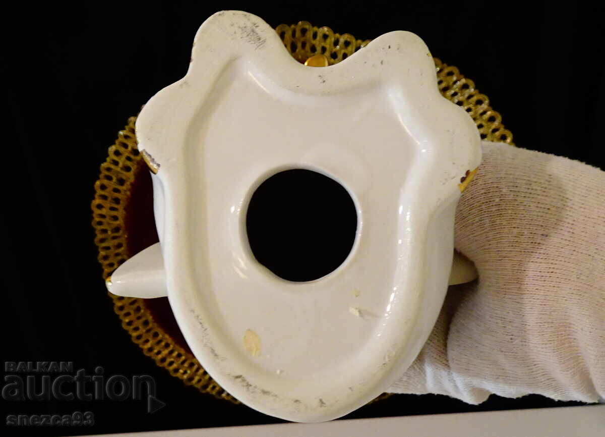 Porcelain Elephant figurine, gold, West Germany - 7