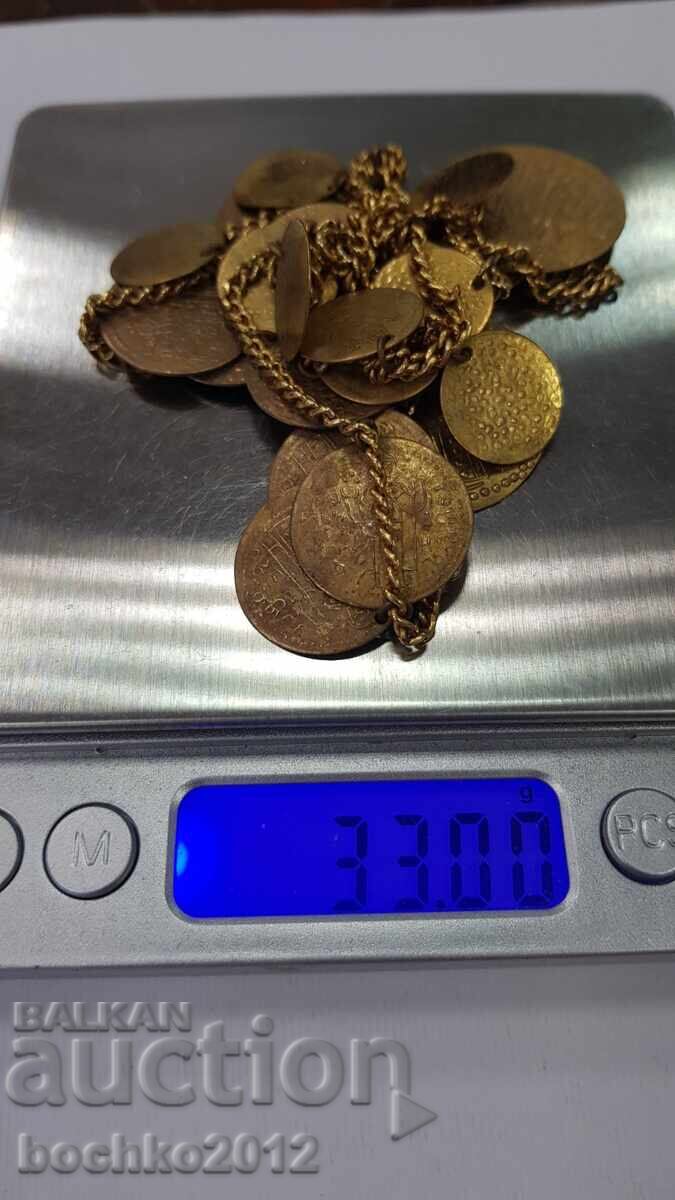 Възрожденски пендари за Носия, позлатени, накит - 7