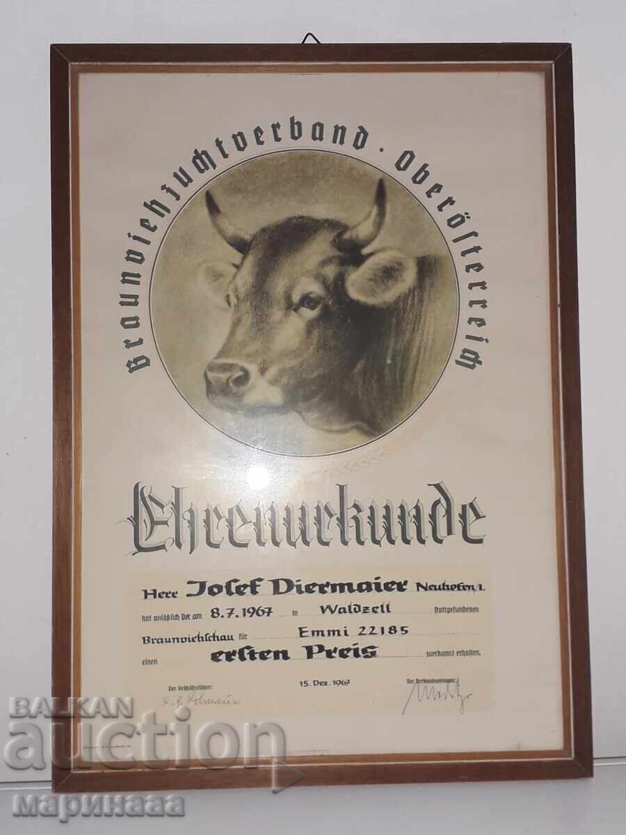 DIPLOMĂ DE ONOARE. 1967. AUSTRIA cu preț € 5.00 | 9.78 BGN