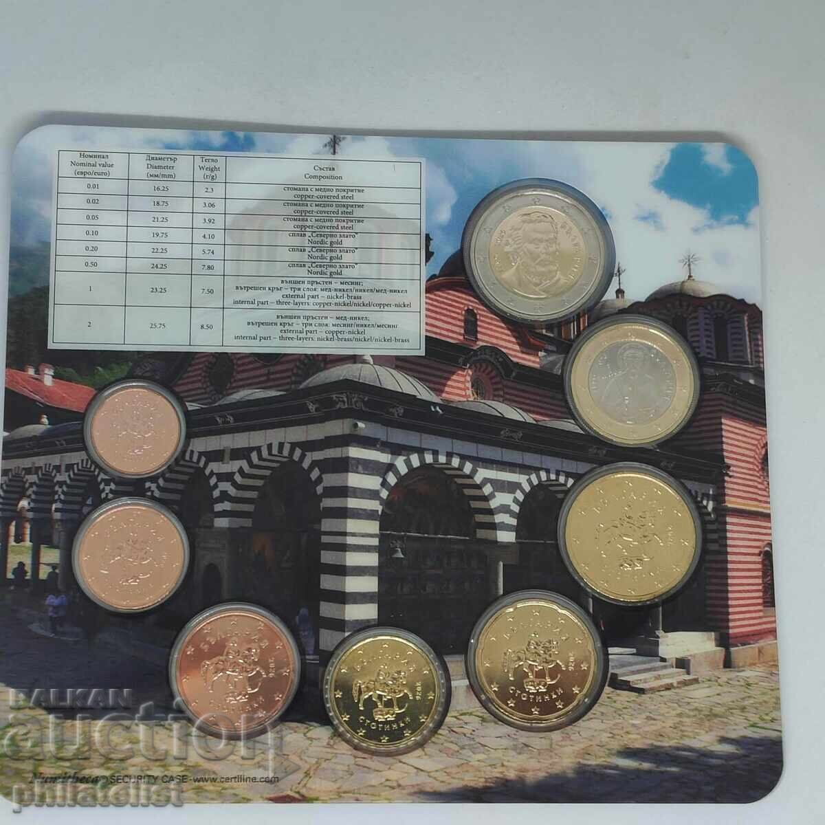 Bulgaria 2026 - Set complet de monede euro bancare - 8 monede BU - 6 Bulgaria 2026 - Set complet de monede euro bancare - 8 monede BU - 6