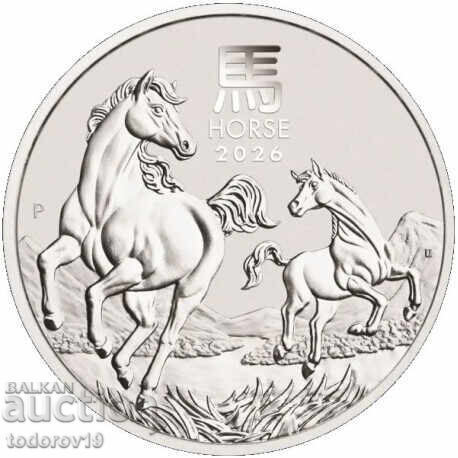 Promo!!! Silver 1 oz coin "Year of the Horse" 2026