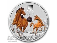Silver 1 oz coin "Year of the Horse" Colored 2026