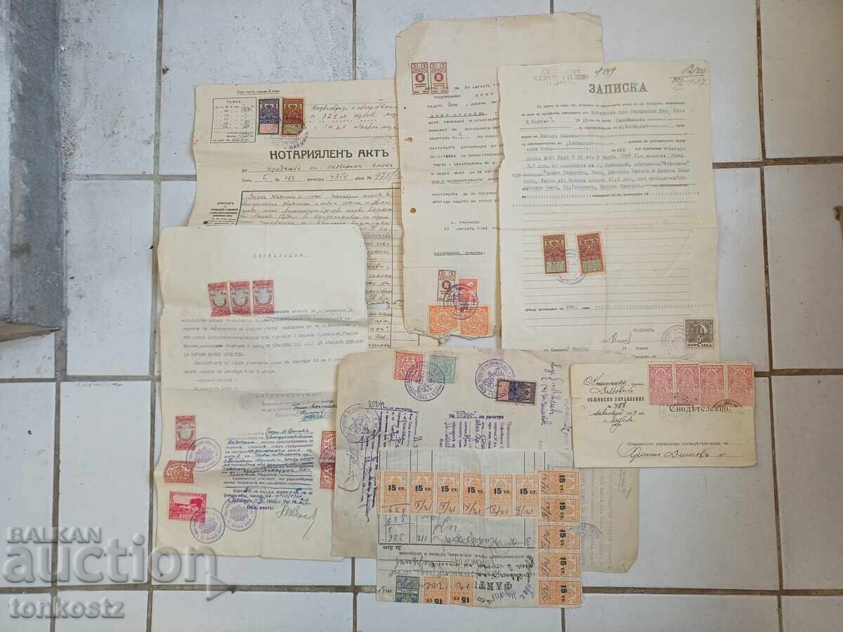 7 buc. Documente cu timbre fiscale