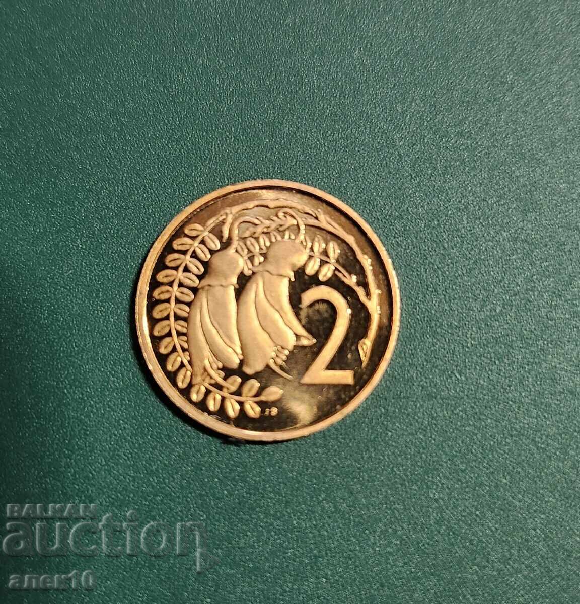 Нова Зеландия 2 цент пруф 1981 в Нова Зеландия 2 цент пруф 1981 в