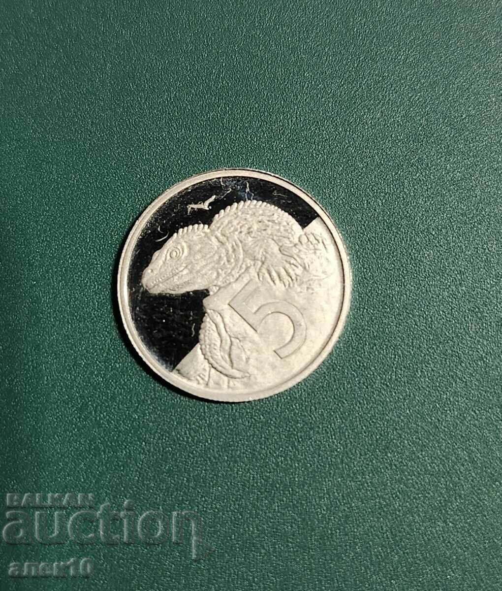Noua Zeelandă 5 cenți proof 1981 Noua Zeelandă 5 cenți proof 1981
