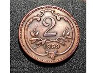 Monedă Austria 2 helleri, 1899