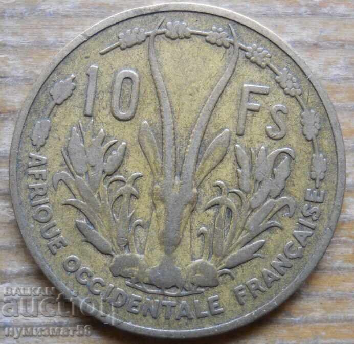 10 франка 1956 г - Западна Африка (Френска колония) 10 франка 1956 г - Западна Африка (Френска колония)
