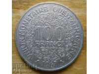 100 de franci 1967 - Africa de Vest