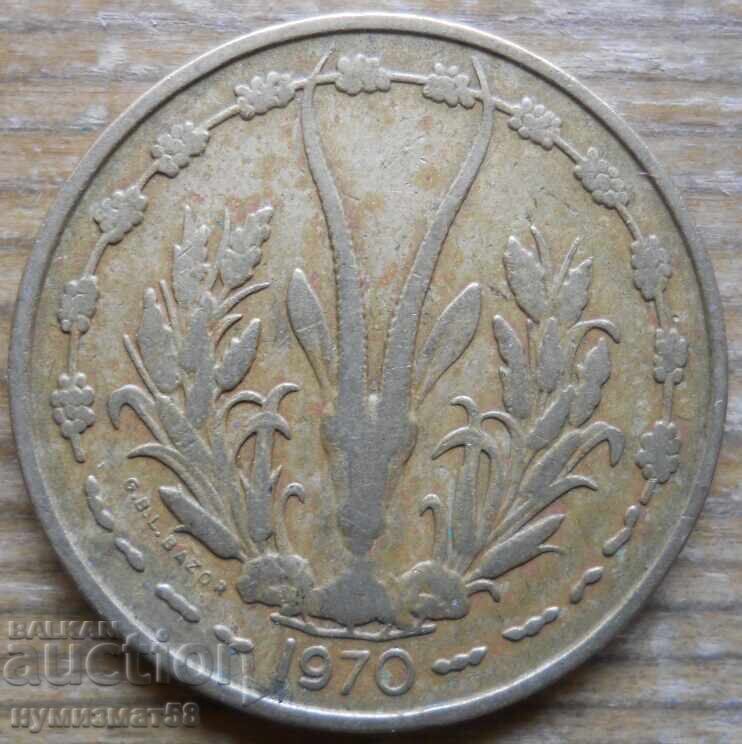 25 francs 1970 - West Africa with price € 1.60 | 3.13 BGN