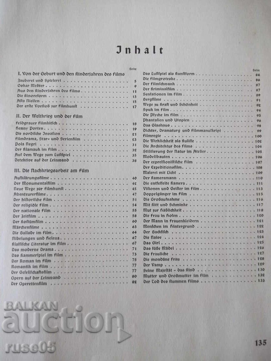 Book "Vom Werden Deutscher Filmkunst-O.Kalbus" - 136 pages - 6 Book "Vom Werden Deutscher Filmkunst-O.Kalbus" - 136 pages - 6