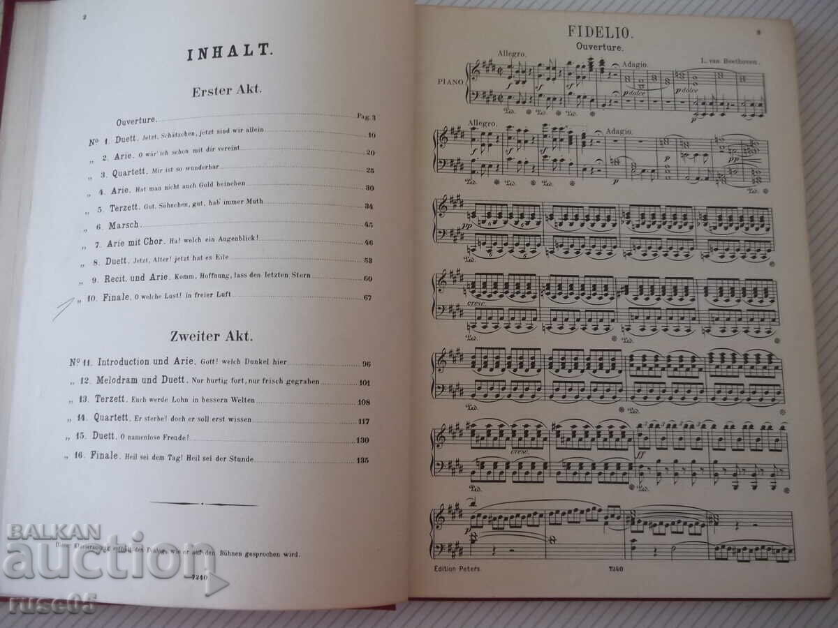 Delivery of Sheet music "FIDELIO - BEETHOVEN" - 164 pages
