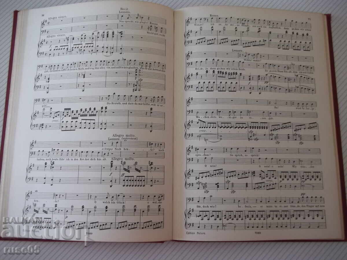 Sheet music "FIDELIO - BEETHOVEN" - 164 pages - 5