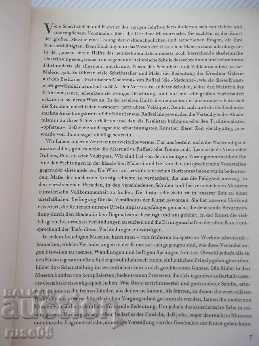 Delivery of Book "Die Dresdner Galerie. Alte Meister-M. Alpatow"-434 pages Delivery of Book "Die Dresdner Galerie. Alte Meister-M. Alpatow"-434 pages