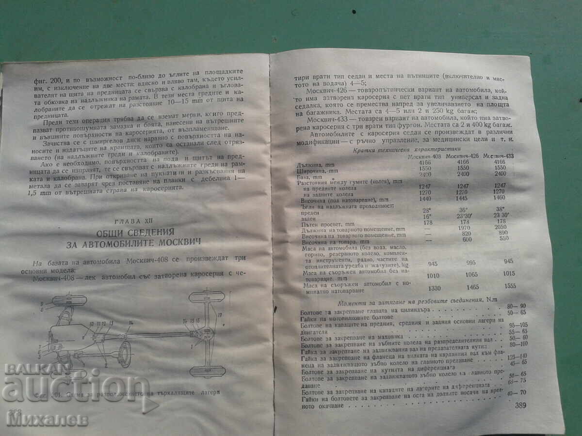două cărți pentru reparația unui Moskvich 408 - 5