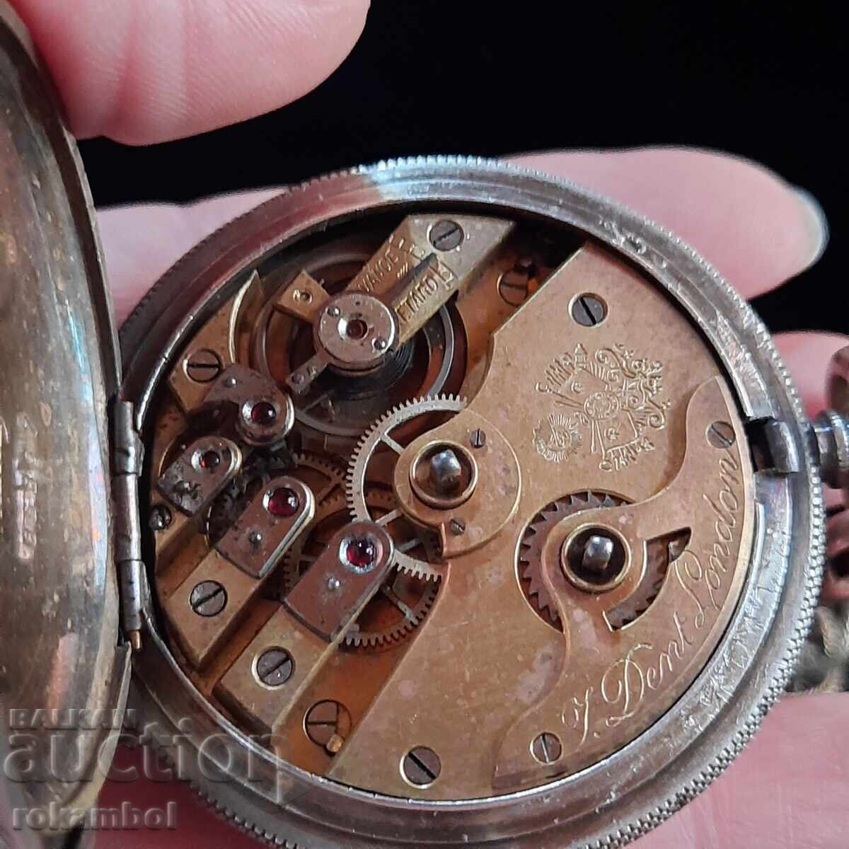 Antique silver pocket watch J.Dent London - 5 Antique silver pocket watch J.Dent London - 5