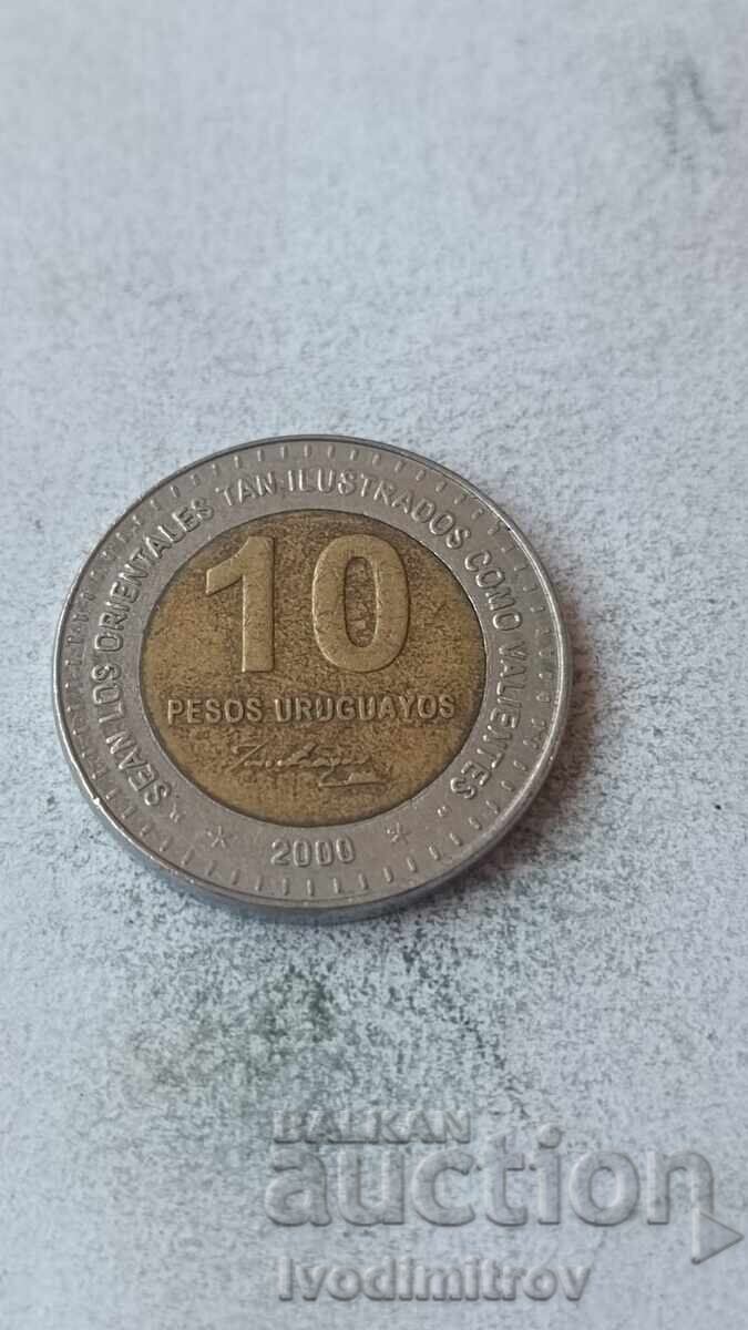 Uruguay 10 pesos 2000