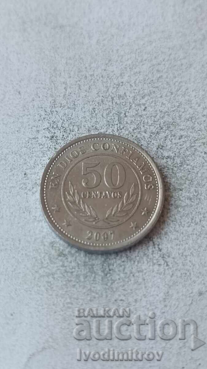 Никарагуа 50 центавос 2007 Никарагуа 50 центавос 2007