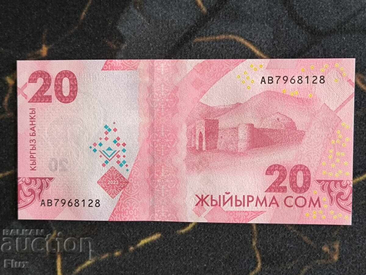 Banknote - Kyrgyzstan - 20 soms UNC | 2023 with price € 1.75 | 3.42 BGN