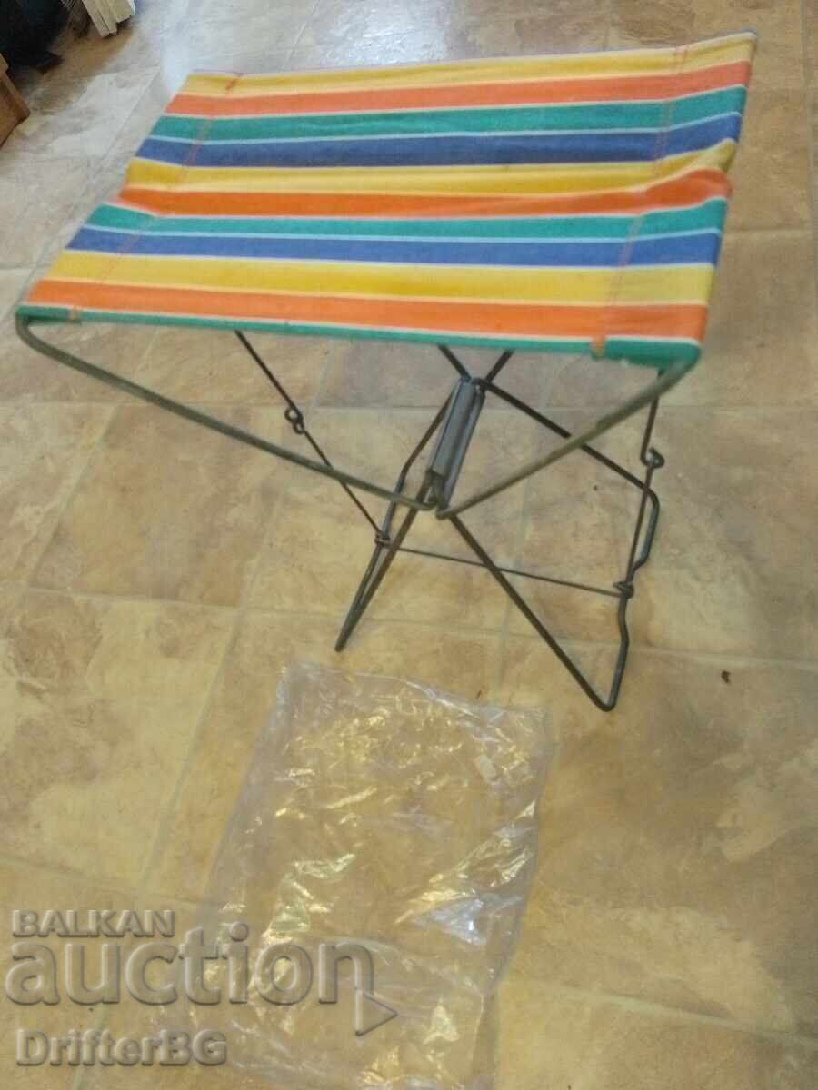 NOU Scaun pliabil retro – Camping/Pescuit vintage