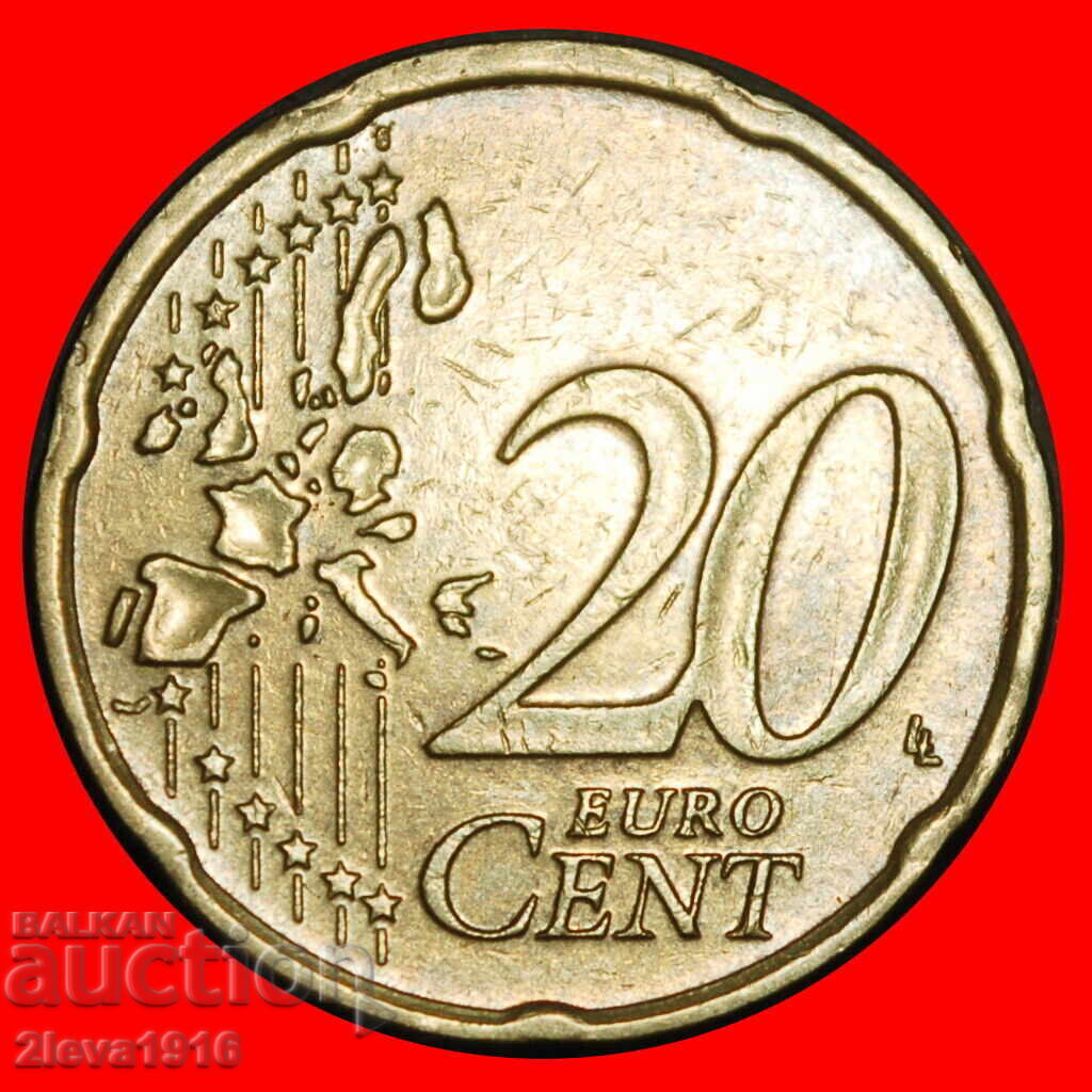 Ⰺ NORDIC GOLD (1999-2026): OLANDA ★ 20 EURO CENȚI 2004 cu preț € 0.39 | 0.76 BGN