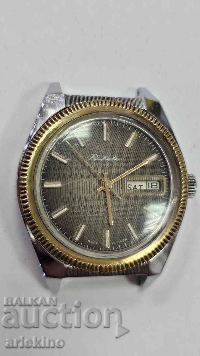 Ceas bărbătesc de mână de colecție Raketa, Zi, Dată cu preț € 19.00 | 37.16 BGN Ceas bărbătesc de mână de colecție Raketa, Zi, Dată cu preț € 19.00 | 37.16 BGN