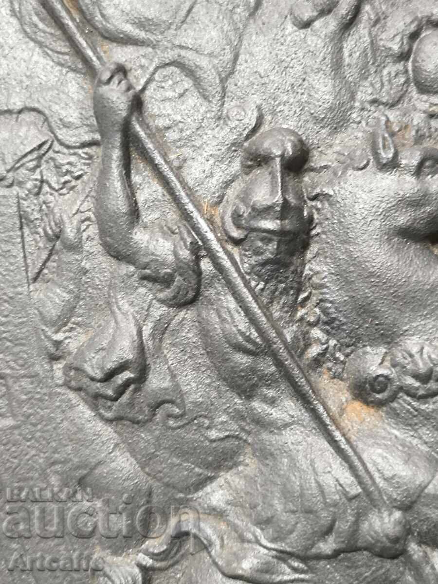 Cataramă decorativă Franța, secolul al XIX-lea, Panou, Scut - 7