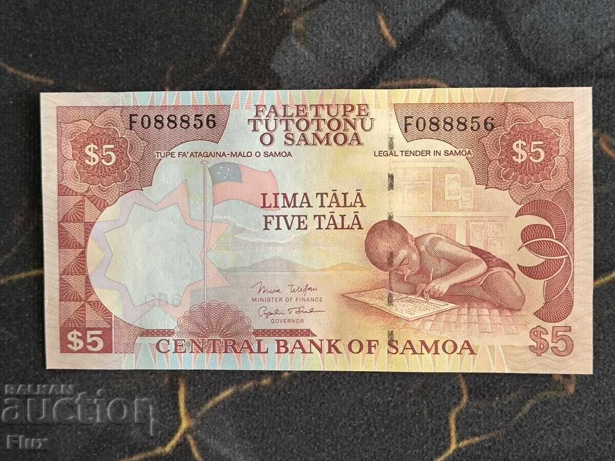 Banknote - Western Samoa - 5 Tala UNC | 2005