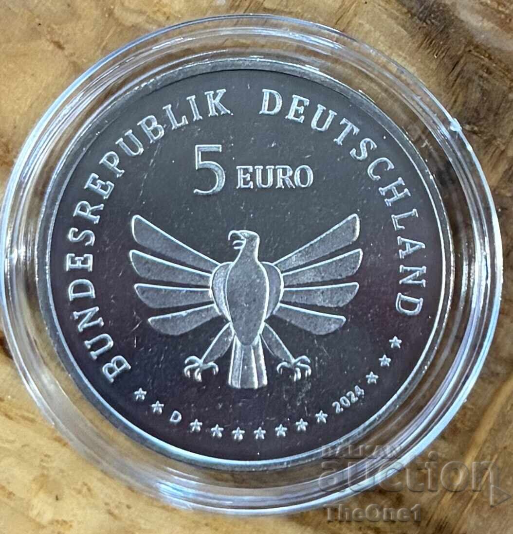 5 euro Germania 2024 RĂCĂUȚ cu preț € 0.30 | 0.59 BGN 5 euro Germania 2024 RĂCĂUȚ cu preț € 0.30 | 0.59 BGN