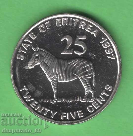 (¯`'•.¸ 25 cenți 1997 ERITREEA ¸.•'´¯)
