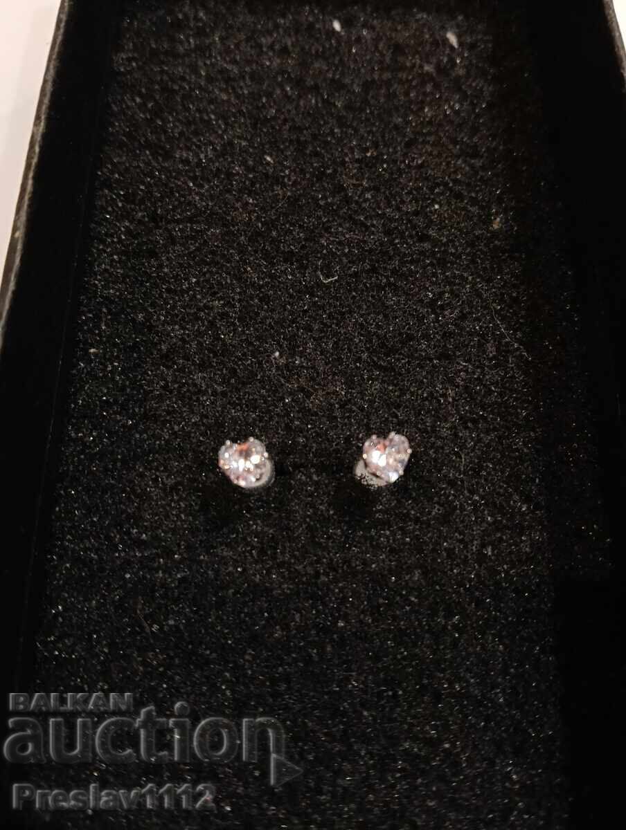 Cercei cu Moissanite Heart 0.6ct