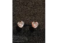 Moissanite Heart Earrings 1ct